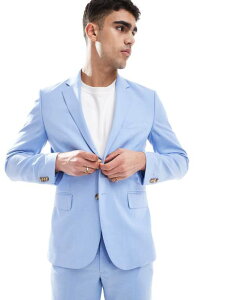 WbN Ah W[Y Y AE^[ WPbgEu] WPbg Jack & Jones super slim suit jacket in light Chambray Blue u[