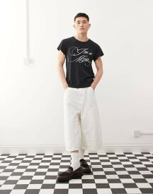 チープマンデー メンズ ボトムス ハーフパンツ・ショーツ Cheap Monday x Landon Barker Dunno jorts in white