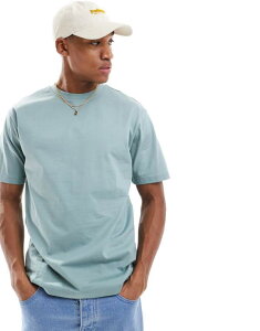 �I�����[�A���h�T���Y �����Y �g�b�v�X T�V���c �����b�N�X�t�B�b�g �V���c ONLY & SONS relaxed fit t-shirt in sage Chinois green �O���[��