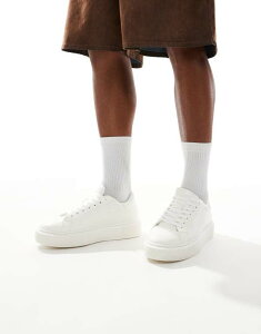 WbN Ah W[Y Y V[Y Xj[J[ U[ tFCNU[ Jack & Jones faux leather sneakers White zCg