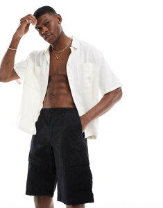 �W���b�N �A���h �W���[���Y �����Y �{�g���X �n�[�t�p���c�E�V���[�c Jack & Jones loose fit cargo short Black �u���b�N