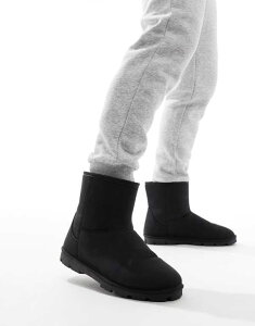 GC\X Y V[Y T_ XG[h u[c ASOS DESIGN slippers boot faux suede Black ubN
