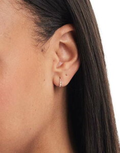 �L���O�X���[���C�A�� ���f�B�[�X �A�N�Z�T���[ �s�A�X�E�C�������O Kingsley Ryan 10mm tiny twisted hoop earrings in sterling Silver �V���o�[