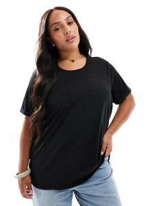 �I�����[�J�[�u ���f�B�[�X �g�b�v�X T�V���c ONLY Curve fold up T-shirt Black �u���b�N
