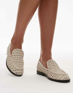 gbvVbv fB[X V[Y Xb|E[t@[ U[ [t@[ Topshop Connor leather woven loafers Off-white ItzCg