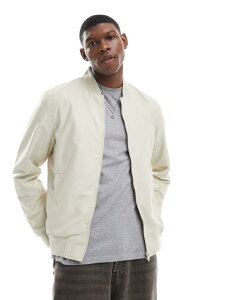 GC\X Y AE^[ WPbgEu] WPbg ASOS DESIGN lightweight bomber jacket in stone STONE Xg[