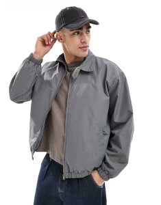 GC\X Y AE^[ WPbgEu] WPbg ASOS DESIGN lightweight oversized harrington jacket in charcoal CHARCOAL `R[