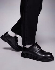 �E�H�[�N�����h�� �����Y �V���[�Y �I�b�N�X�t�H�[�h �_�[�r�[ ���U�[ Walk London Brooklyn derby shoes leather Black �u���b�N