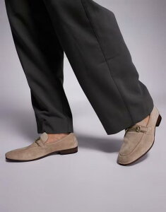 EH[Nh Y V[Y Xb|E[t@[ XG[h Lbv [t@[ Walk London Capri trim loafers in stone suede Stone Xg[