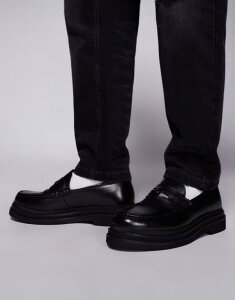 �E�H�[�N�����h�� �����Y �V���[�Y �X���b�|���E���[�t�@�[ ���U�[ ���[�t�@�[ Walk London Brooklyn Penny loafers leather Black �u���b�N