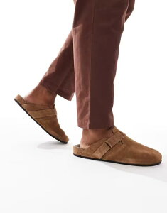 WbN Ah W[Y Y V[Y T_ XG[h Jack & Jones suede mules in tan Cognac ^
