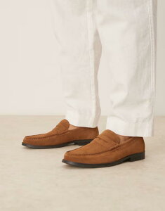 GC\X Y V[Y Xb|E[t@[ XG[h [t@[ ASOS DESIGN penny loafers in tan suede TAN ^