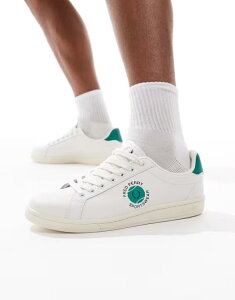 tbhy[ Y V[Y Xj[J[ U[ Fred Perry B721 leather sneakers in white/green Snow white