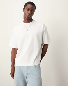 �G�C�\�X �����Y �g�b�v�X T�V���c ASOS DESIGN premium interlock oversized boxy t-shirt 300gsm WHITE �z���C�g