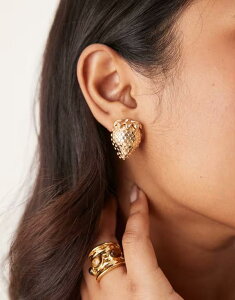 �G�C�\�X ���f�B�[�X �A�N�Z�T���[ �s�A�X�E�C�������O ASOS DESIGN large strawberry stud earrings tone Gold Tone �S�[���h