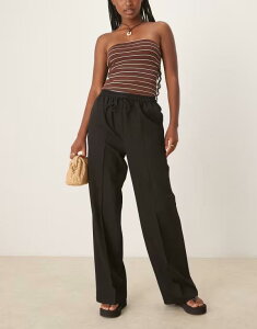 GC\X fB[X {gX JWApc ASOS DESIGN tailored pull-on pants in black