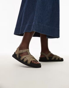 gbvVbv fB[X V[Y T_ XG[h Topshop Jason flat sandal suede Gray Suede O[