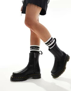 hN^[}[` fB[X V[Y u[cECu[c U[ Dr Martens Amaayah Low Pull On Boots Leather Black ubN