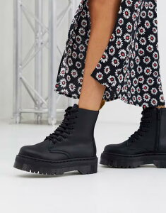 hN^[}[` fB[X V[Y u[cECu[c Dr Martens Jadon chunky boots in vegan Black ubN