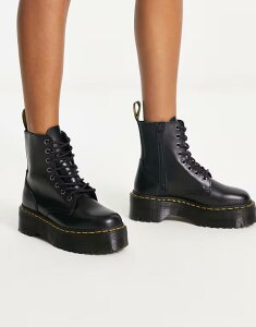 hN^[}[` fB[X V[Y u[cECu[c U[ Black Dr Martens Jadon flatform leather boots in black