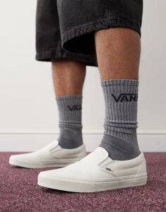 oY fB[X V[Y Xj[J[ IVORY Vans Classic Slip-On sneakers in white checkerboard