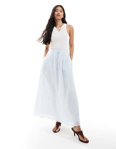 �~�X�Z���t�t���b�W ���f�B�[�X �{�g���X �X�J�[�g �v�����g �}�L�V Miss Selfridge maxi skirt striped print Blue stripe print �u���[