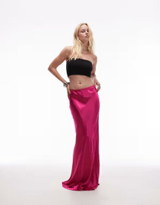 gbvVbv fB[X {gX XJ[g Te }LV Topshop satin bias maxi skirt PINK sN