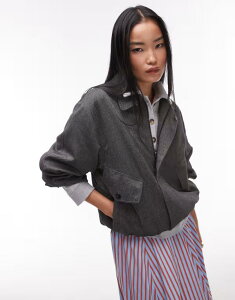 gbvVbv fB[X AE^[ WPbgEu] WPbg Topshop tailored bomber style jacket in charcoal - part of a set charcoal `R[
