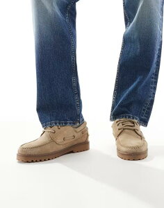 yz WbN Ah W[Y Y fbLV[Y V[Y Jack & Jones suede boat shoes in beige Plaza taupe