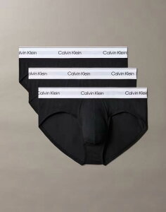 JoNC Y A_[EFA u[tpc Rbg Calvin Klein Icon Cotton Stretch 3 pack hip briefs blackBLAC ubN
