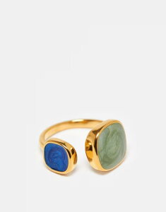 �G�C�\�X ���f�B�[�X �A�N�Z�T���[ �����O ASOS DESIGN wrap around ring with faux semi precious stones tone GOLD �S�[���h