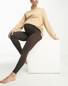 �}�}���C�V�A�X ���f�B�[�X �{�g���X ���M���X �}�^�j�e�B Mama.licious Mamalicious Maternity seamless legging in chocolate BROWN �u���E��
