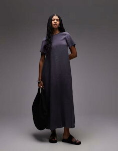 �G�C�\�X ���f�B�[�X �g�b�v�X �����s�[�X �V���c�����s�[�X T�V���c ASOS DESIGN modal trapeze T-shirt dress Slate Gray �X���[�g