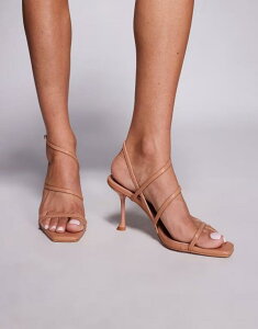 �V�~ ���f�B�[�X �V���[�Y �T���_�� �q�[�� SIMMI Shoes Simmi London Kaleah strappy high heeled sandals in tan Tan pu �^��