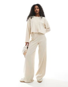 ~XZttbW fB[X {gX JWApc ChbO pc Miss Selfridge soft rib wide leg pants CREAM N[