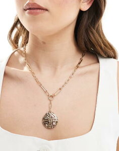 ANZTCY fB[X ANZT[ lbNXE`[J[Ey_ggbv [X Accessorize coin large chain necklace GOLD S[h