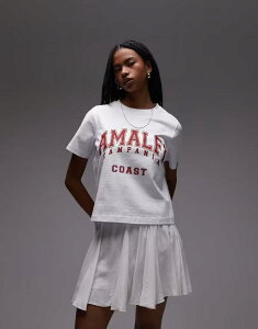 �g�b�v�V���b�v ���f�B�[�X �{�g���X �X�J�[�g �~�j �R�b�g�� Topshop cotton flippy mini skirt with godets WHITE �z���C�g