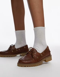 �u�����N�X ���f�B�[�X �V���[�Y �f�b�L�V���[�Y ���B���e�[�W ���U�[ Bronx Sie-nna boat shoes in coffee bean vintage leather Coffee bean �R�[�q�[