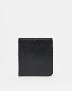 yz GC\X Y z ANZT[ ASOS DESIGN bifold real leather wallet in black Black
