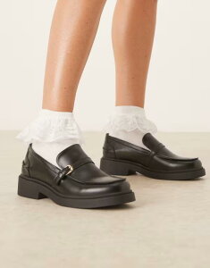 O}X fB[X V[Y Xb|E[t@[ [t@[ Glamorous loafers with buckle details Black ubN