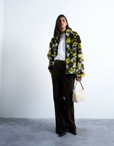 gbvVbv fB[X AE^[ WPbgEu] t[ t[ WPbg Topshop faux fur floral bomber jacket in multi multi }`J[