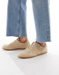 GC\X fB[X V[Y Xj[J[ XG[h [X ASOS DESIGN Diligent slim lace up sneakers in sand suede Camel suede L