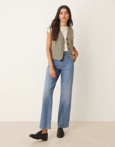 �~�X�Z���t�t���b�W ���f�B�[�X �{�g���X �f�j���p���c �W�[���Y Miss Selfridge heart pocket straight jeans wash Blue wash �u���[