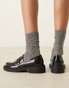 �G�C�\�X ���f�B�[�X �V���[�Y �X���b�|���E���[�t�@�[ ���[�t�@�[ ASOS DESIGN Minerva loafers Black �u���b�N