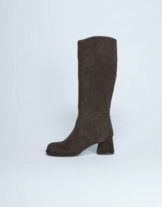 �g�b�v�V���b�v ���f�B�[�X �V���[�Y �u�[�c�E���C���u�[�c �X�G�[�h �u�[�c �q�[�� Topshop Thea real suede knee high block heel boots in chocolate Chocolate �`���R���[�g