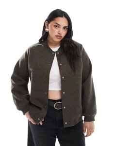 F[_ fB[X AE^[ WPbgEu] WPbg Vero Moda Curve bomber jacket in chocolate CHOCOLATE BROWN uE