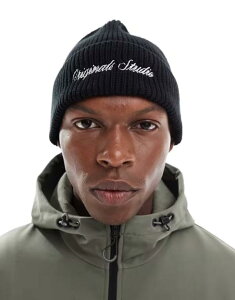 �W���b�N �A���h �W���[���Y �����Y �A�N�Z�T���[ �X�q �h�J Jack & Jones original studio embroidered rib beanie Black �u���b�N