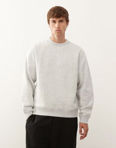 �E�B�[�N�f�C �����Y �A�E�^�[ �p�[�J�[�E�X�E�F�b�g �X�E�F�b�g �V���c Weekday classic fit sweatshirt in heather Gray melange �O���[