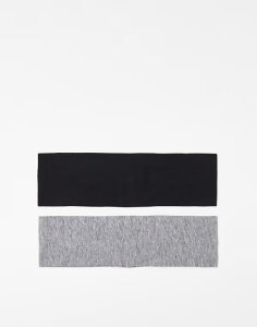 EB[NfC fB[X ANZT[ wAANZT[ W[W[ Weekday wide jersey headband 2-pack & gray melange Black & gray ubN