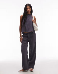 GC\X fB[X {gX JWApc ASOS DESIGN modal pull on relaxed pants in gray Slate Gray